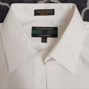 Alexander Julian Mens White Dress Shirt